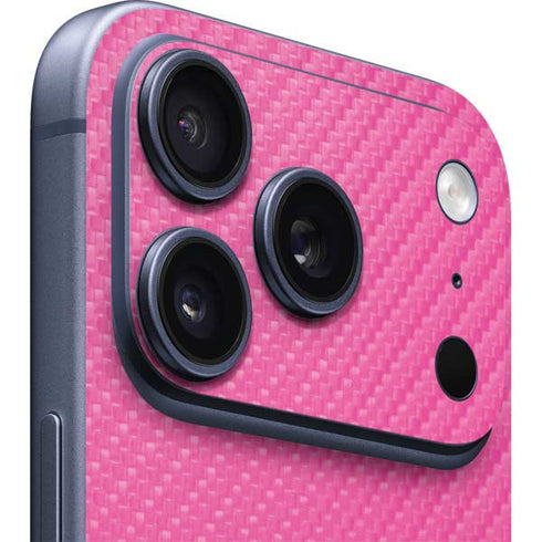 Pink Carbon Fiber Specialty Texture Material iPhone 17 Pro Skin