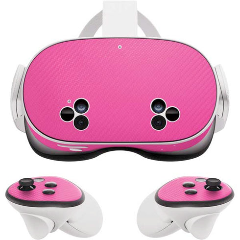 Pink Carbon Fiber Specialty Texture Material Meta Quest 3S Skin