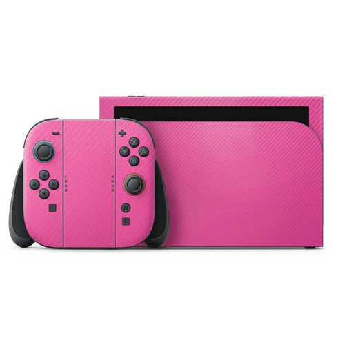 Pink Carbon Fiber Specialty Texture Material Nintendo Skins