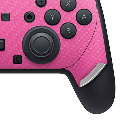 Pink Carbon Fiber Specialty Texture Material Nintendo Switch 2 (2025) Pro Controller Skin