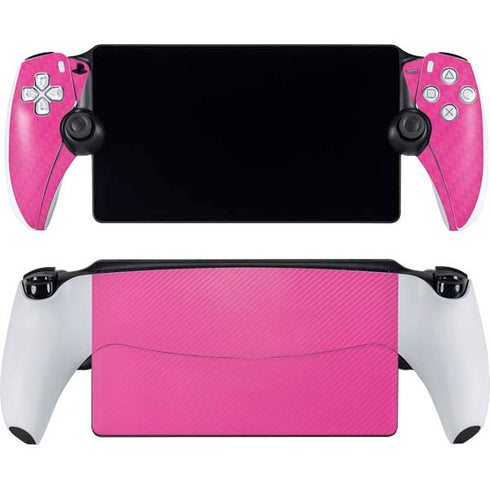 Pink Carbon Fiber Specialty Texture Material PlayStation Portal Remote Player Skin