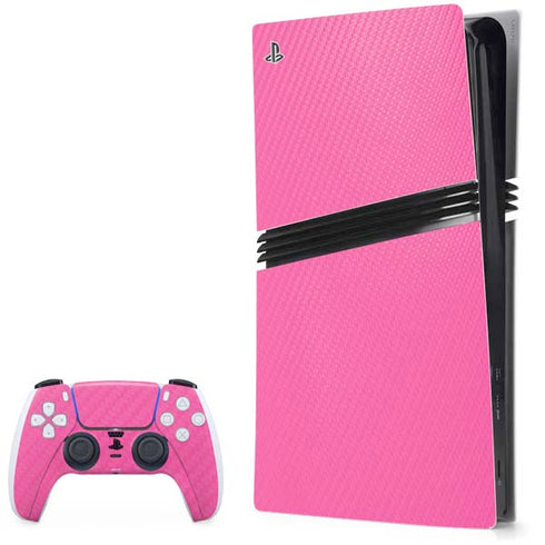 Pink Carbon Fiber Specialty Texture Material PlayStation PS5 Skins