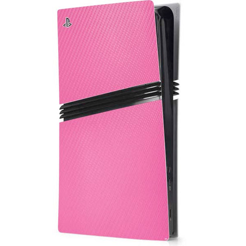 Pink Carbon Fiber Specialty Texture Material PS5 Pro Console Skin