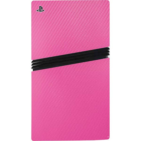 Pink Carbon Fiber Specialty Texture Material PS5 Pro Console Skin