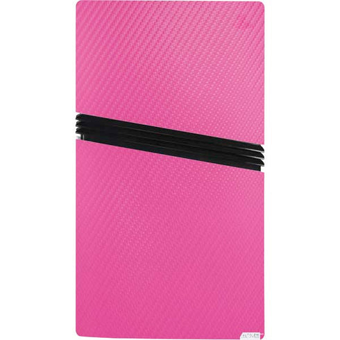 Pink Carbon Fiber Specialty Texture Material PS5 Pro Console Skin
