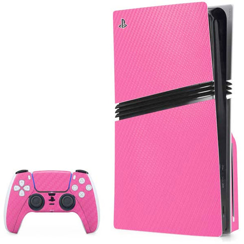Pink Carbon Fiber Specialty Texture Material PlayStation PS5 Skins