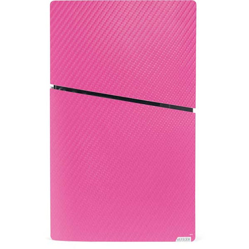 Pink Carbon Fiber Specialty Material PS5 Slim Digital Edition Console Skin