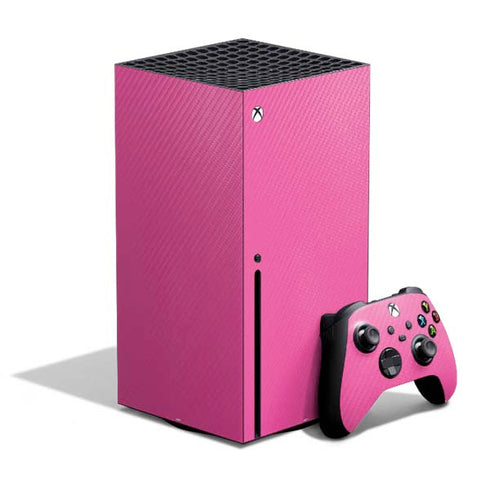 Pink Carbon Fiber Specialty Texture Material Xbox Series X Skins