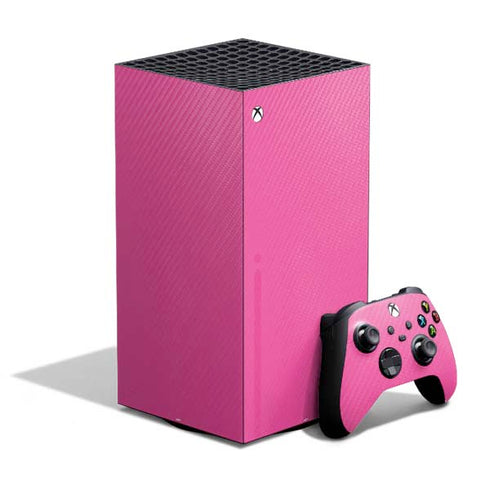 Pink Carbon Fiber Specialty Texture Material XBox Series X Digital Edition Bundle Skin