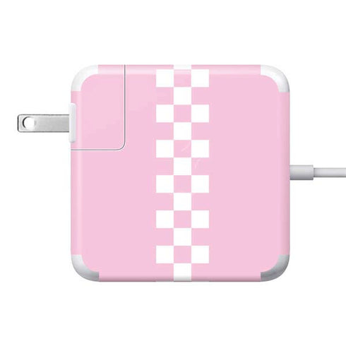 Pink Checkerboard 85W Power Adapter (15 and 17 inch MacBook Pro Charger) Skin