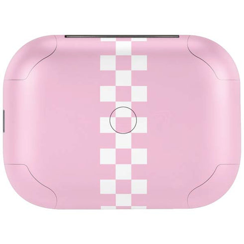 Pink Checkerboard Amazon Echo Buds Skin