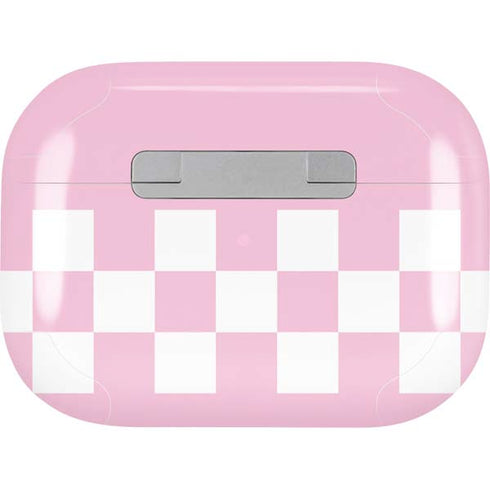 Pink Checkerboard AirPods Skins