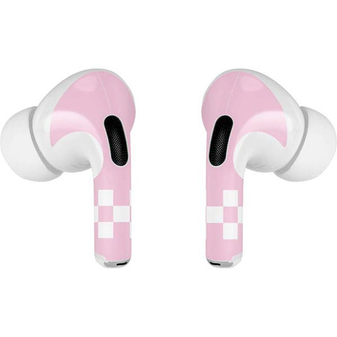 Pink Checkerboard AirPods Skins