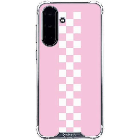 Pink Checkerboard Galaxy A36 5G Clear Case