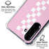Pink Checkerboard Galaxy A36 5G Clear Case