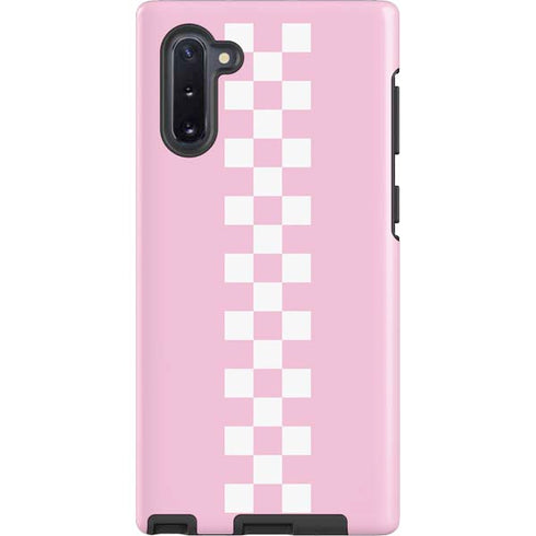 Pink Checkerboard Galaxy Cases