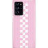 Pink Checkerboard Galaxy Cases