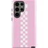 Pink Checkerboard Galaxy S23 Ultra Pro Case