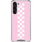 Pink Checkerboard Galaxy S24 FE Clear Case