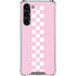 Pink Checkerboard Galaxy S24 FE Clear Case
