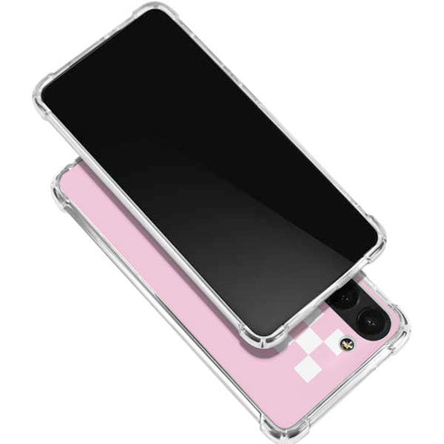 Pink Checkerboard Galaxy S24 FE Clear Case
