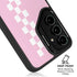 Pink Checkerboard Galaxy S24 FE Kickstand Case