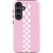 Pink Checkerboard Galaxy S25 Impact Case