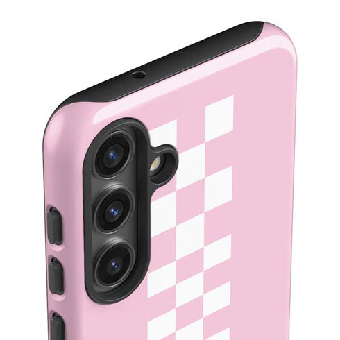 Pink Checkerboard Galaxy S25 Impact Case