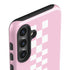Pink Checkerboard Galaxy S25 Impact Case