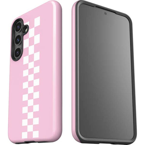 Pink Checkerboard Galaxy S25 Impact Case