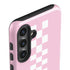 Pink Checkerboard Galaxy S25 Plus Impact Case