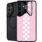 Pink Checkerboard Galaxy S25 Plus Kickstand Case