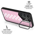 Pink Checkerboard Galaxy S25 Plus Kickstand Case