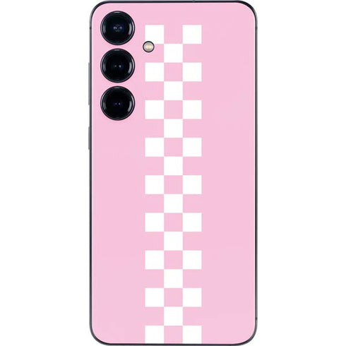 Pink Checkerboard Galaxy S25 Plus Skin