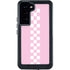 Pink Checkerboard Galaxy S24 Plus Waterproof Case