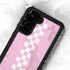 Pink Checkerboard Galaxy S24 Plus Waterproof Case