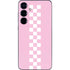 Pink Checkerboard Galaxy S25 Skin