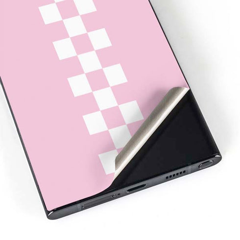 Pink Checkerboard Galaxy S24 Ultra Skin