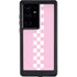 Pink Checkerboard Galaxy S24 Ultra Waterproof Case