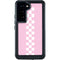 Pink Checkerboard Galaxy S24 Waterproof Case