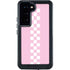 Pink Checkerboard Galaxy S24 Waterproof Case