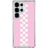 Pink Checkerboard Galaxy S25 Ultra Clear Case
