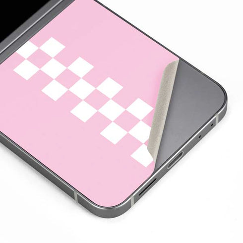 Pink Checkerboard Galaxy Z Flip6 Skin