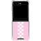 Pink Checkerboard Galaxy Z Flip6 Clear Case