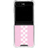 Pink Checkerboard Galaxy Z Flip6 Clear Case