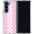 Pink Checkerboard Galaxy Z Fold5 5G Clear Case