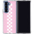 Pink Checkerboard Galaxy Z Fold6 Clear Case