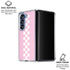 Pink Checkerboard Galaxy Z Fold6 Clear Case
