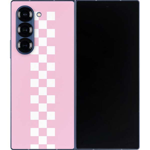 Pink Checkerboard Galaxy Z Fold6 Skin