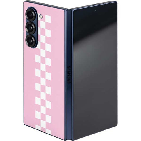 Pink Checkerboard Galaxy Z Fold6 Skin